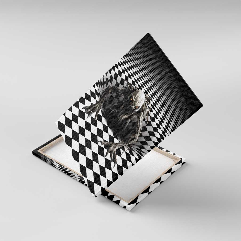 3D Illusion Halloween Canvas Wall Art Horror Monster - Wonder Print Shop