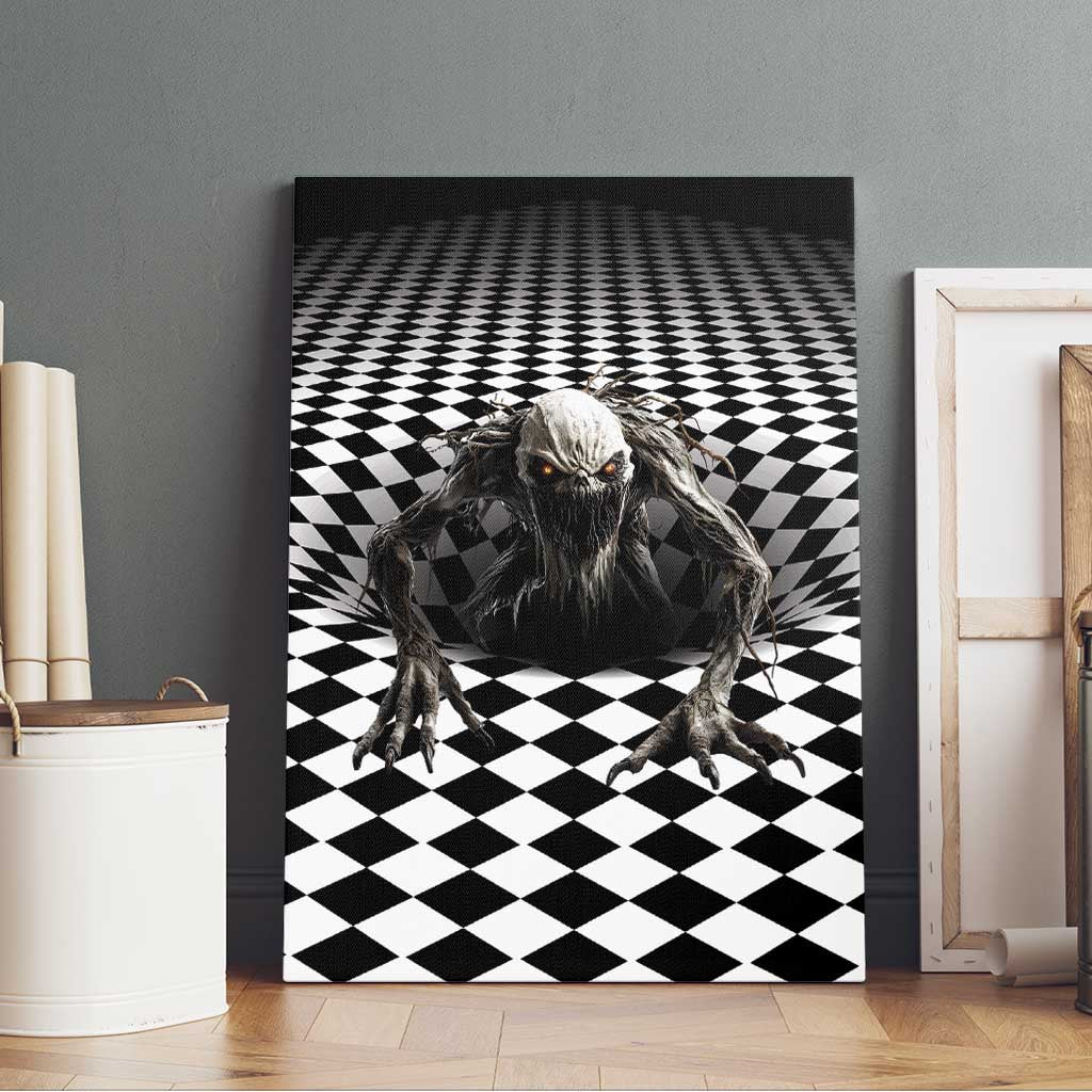 3D Illusion Halloween Canvas Wall Art Horror Monster - Wonder Print Shop