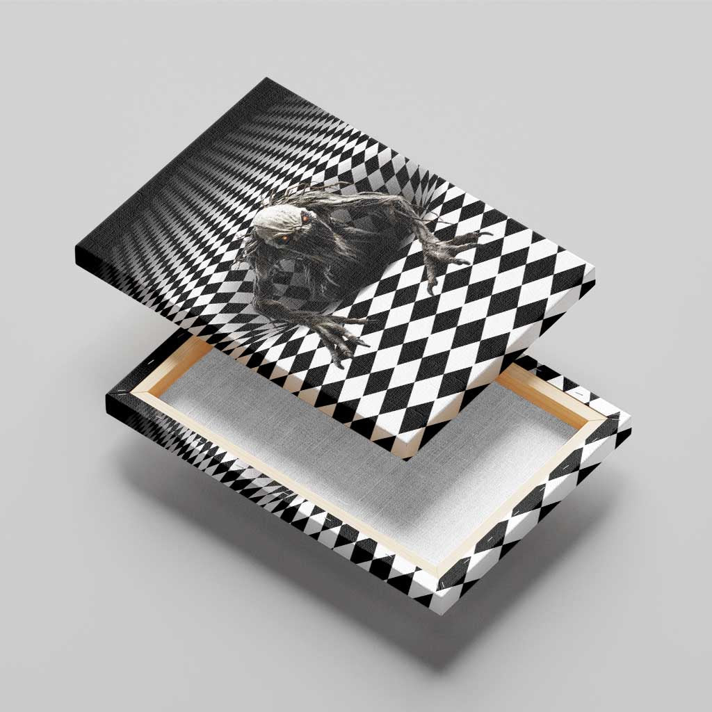 3D Illusion Halloween Canvas Wall Art Horror Monster - Wonder Print Shop