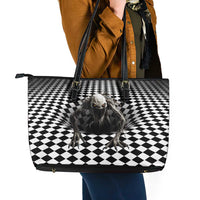 3D Illusion Halloween Leather Tote Bag Horror Monster - Wonder Print Shop