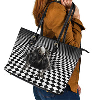 3D Illusion Halloween Leather Tote Bag Horror Monster - Wonder Print Shop