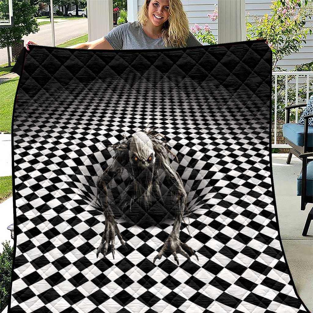 3D Illusion Halloween Quilt Horror Monster - Wonder Print Shop