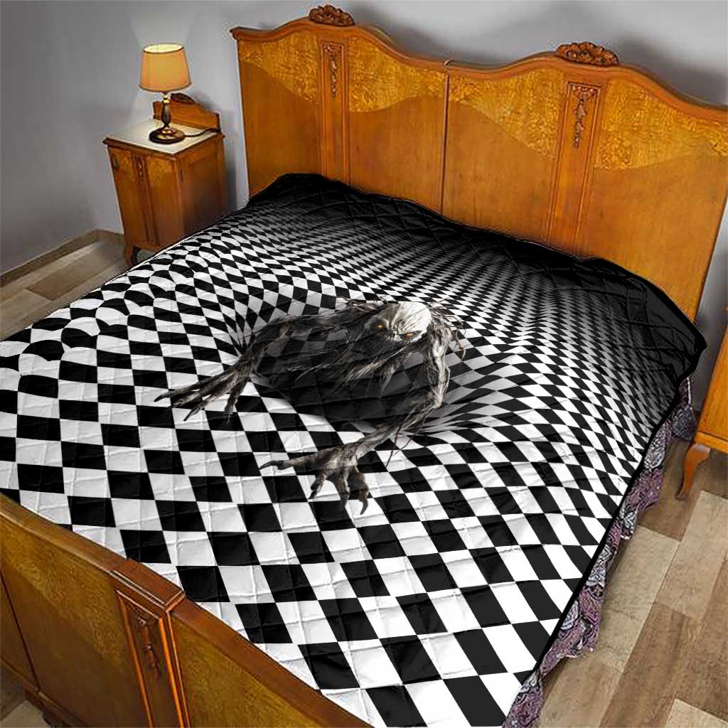 3D Illusion Halloween Quilt Horror Monster - Wonder Print Shop