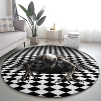 3D Illusion Halloween Round Carpet Horror Monster - Wonder Print Shop