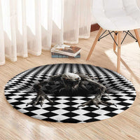3D Illusion Halloween Round Carpet Horror Monster - Wonder Print Shop