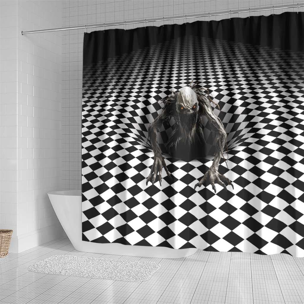 3D Illusion Halloween Shower Curtain Horror Monster - Wonder Print Shop