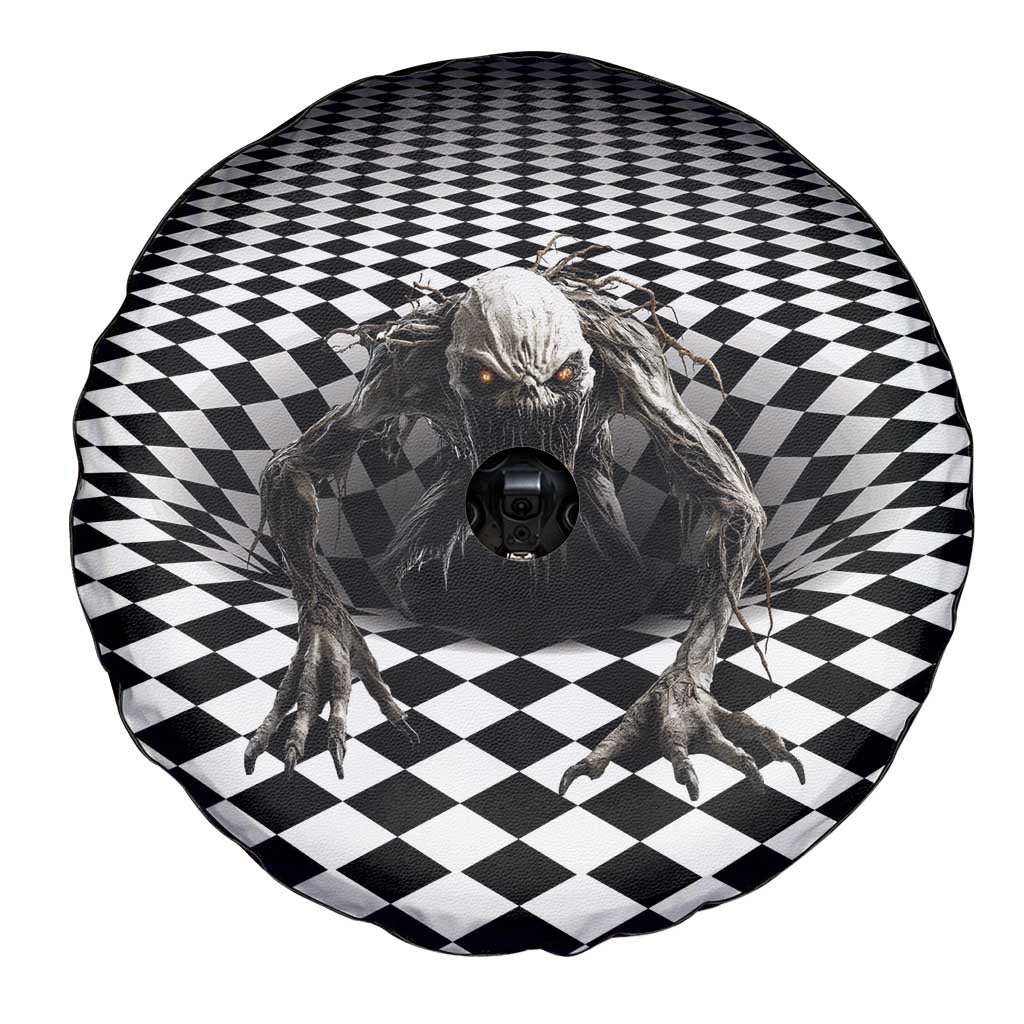 3D Illusion Halloween Spare Tire Cover Horror Monster - Wonder Print Shop