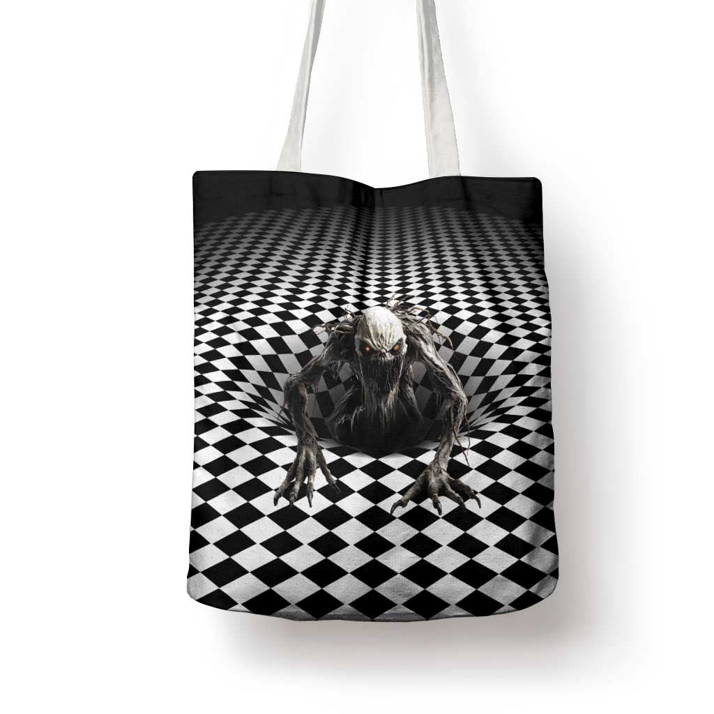 3D Illusion Halloween Tote Bag Horror Monster - Wonder Print Shop