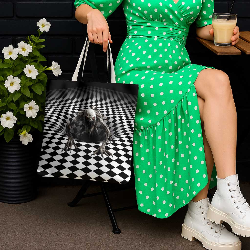 3D Illusion Halloween Tote Bag Horror Monster - Wonder Print Shop