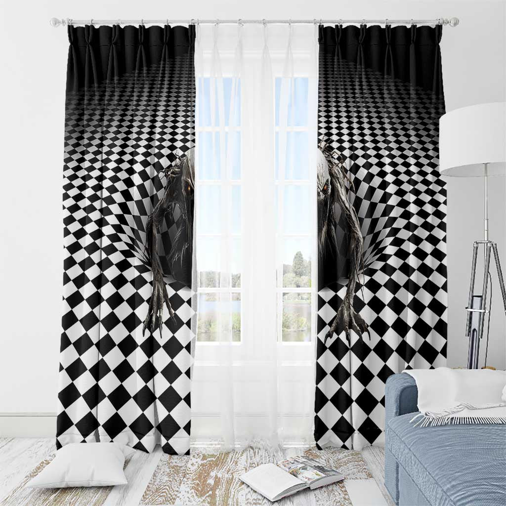 3D Illusion Halloween Window Curtain Horror Monster - Wonder Print Shop