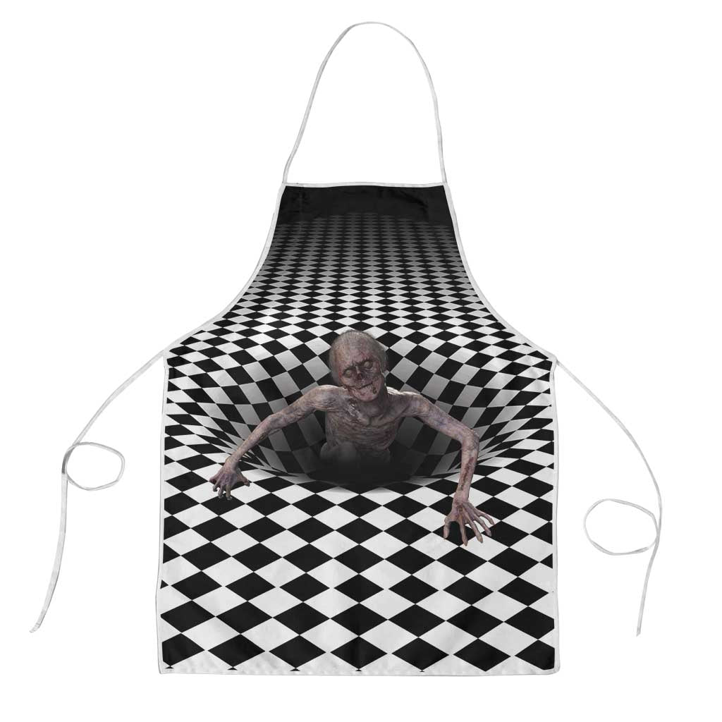 3D Illusion Horror Halloween Apron Horrible Scary Zombie - Wonder Print Shop