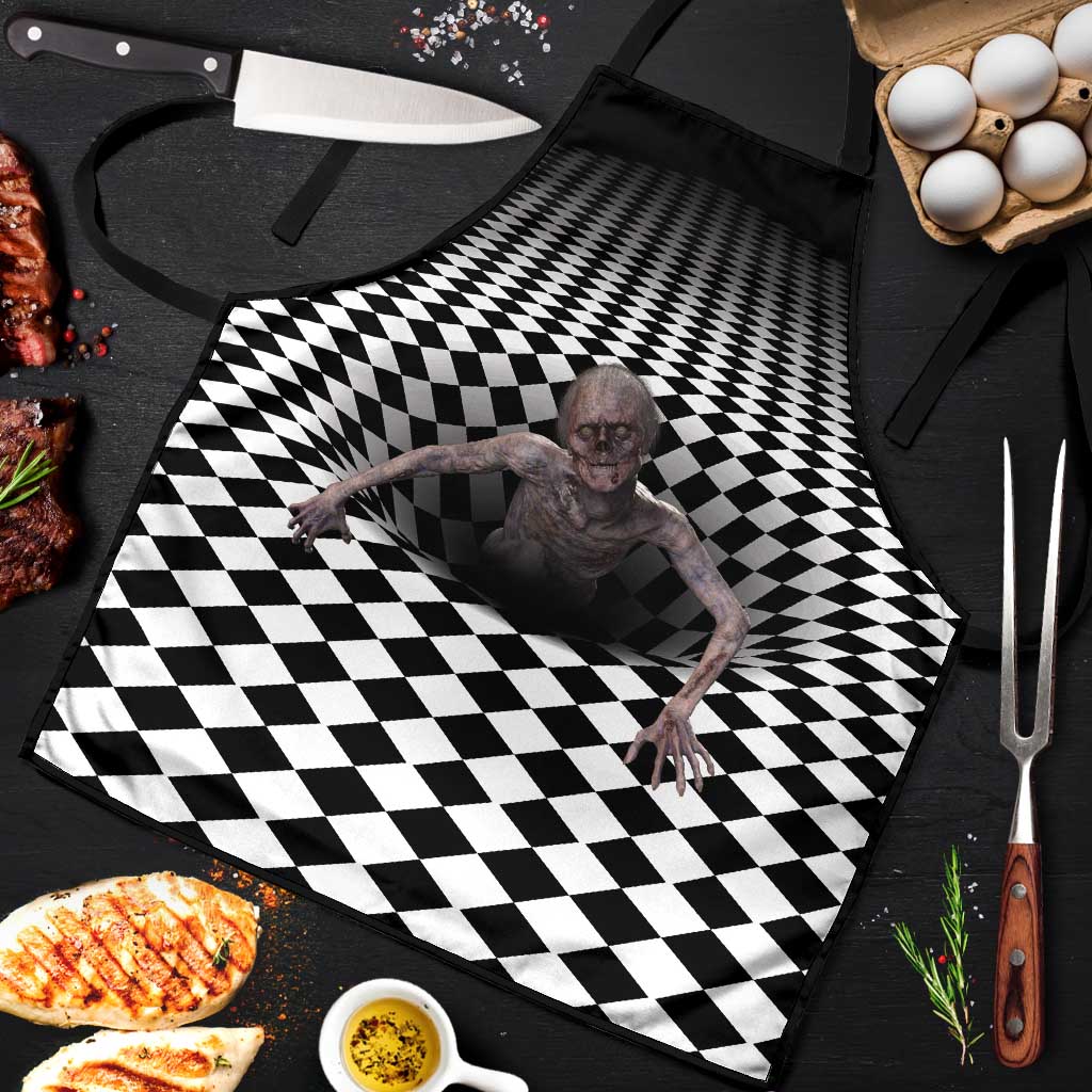 3D Illusion Horror Halloween Apron Horrible Scary Zombie - Wonder Print Shop