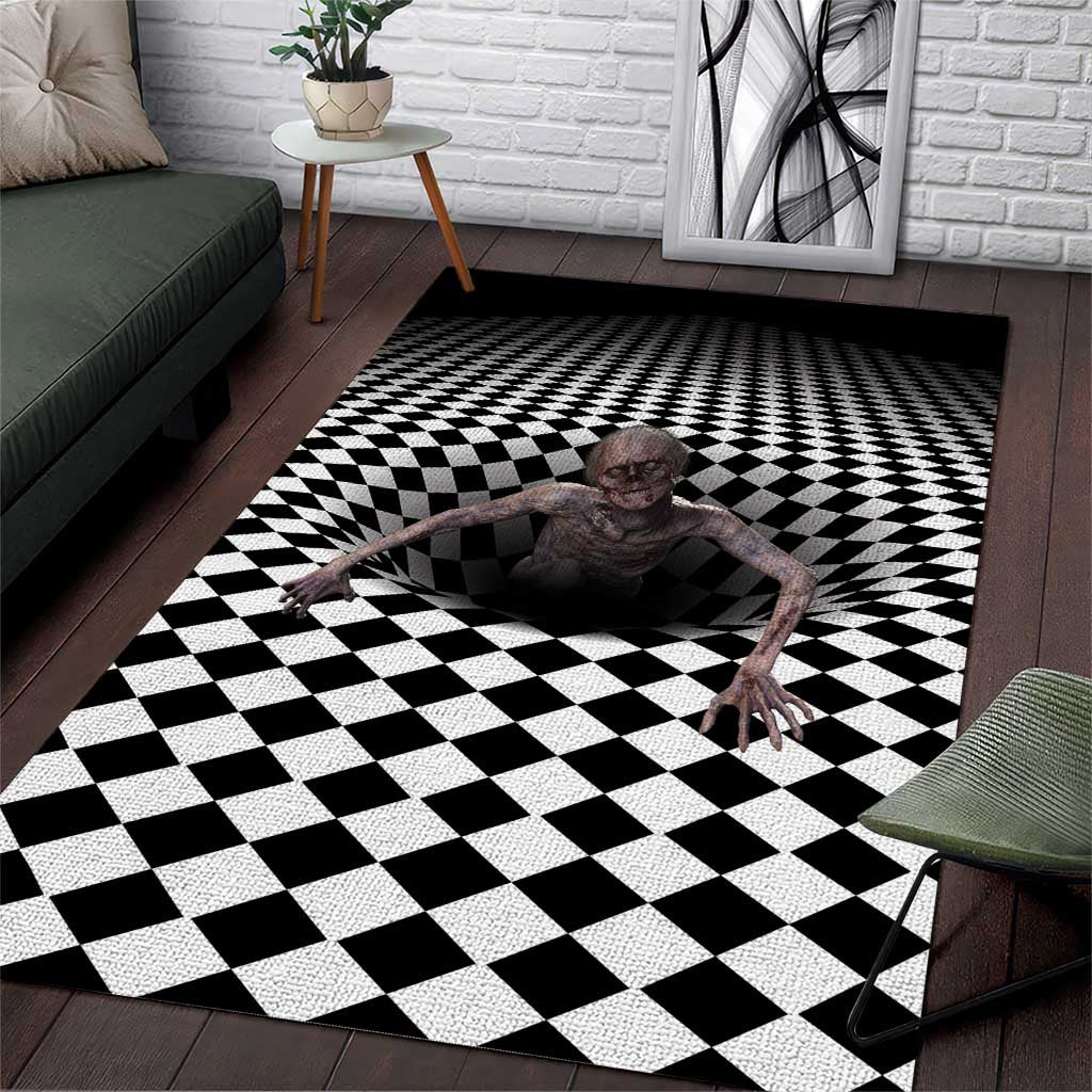 3D Illusion Horror Halloween Area Rug Horrible Scary Zombie - Wonder Print Shop