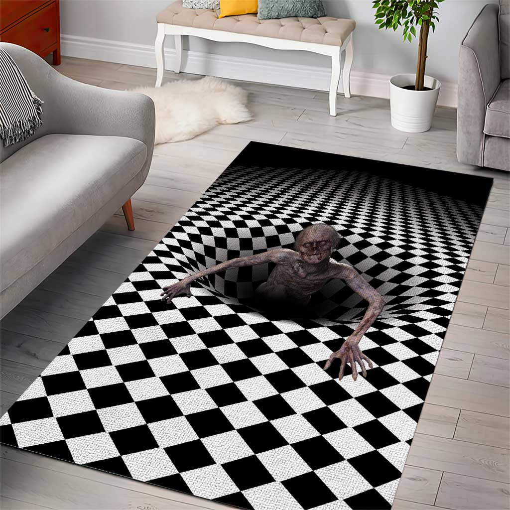 3D Illusion Horror Halloween Area Rug Horrible Scary Zombie - Wonder Print Shop