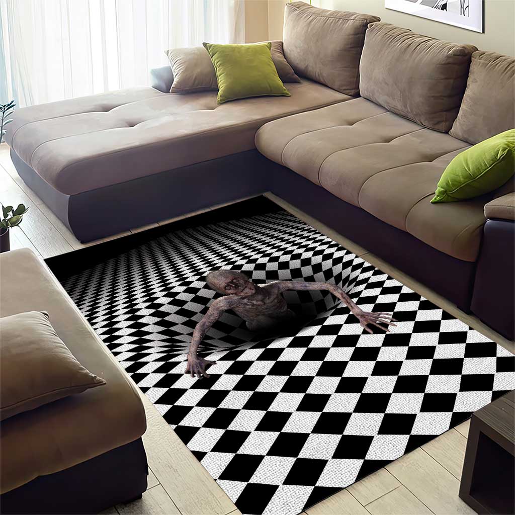 3D Illusion Horror Halloween Area Rug Horrible Scary Zombie - Wonder Print Shop