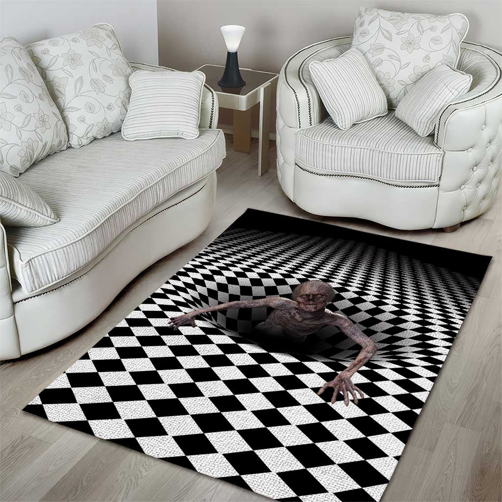 3D Illusion Horror Halloween Area Rug Horrible Scary Zombie - Wonder Print Shop