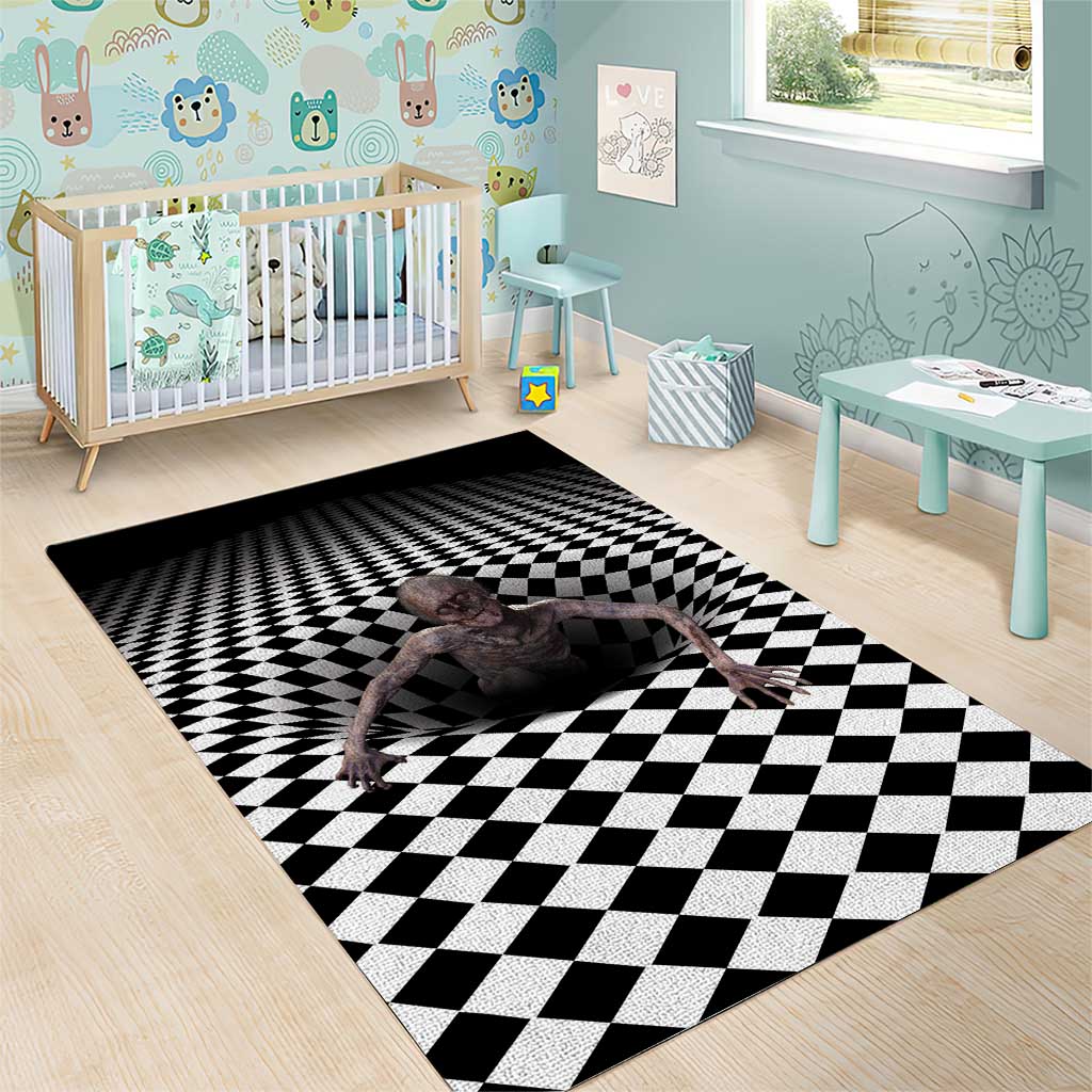 3D Illusion Horror Halloween Area Rug Horrible Scary Zombie - Wonder Print Shop