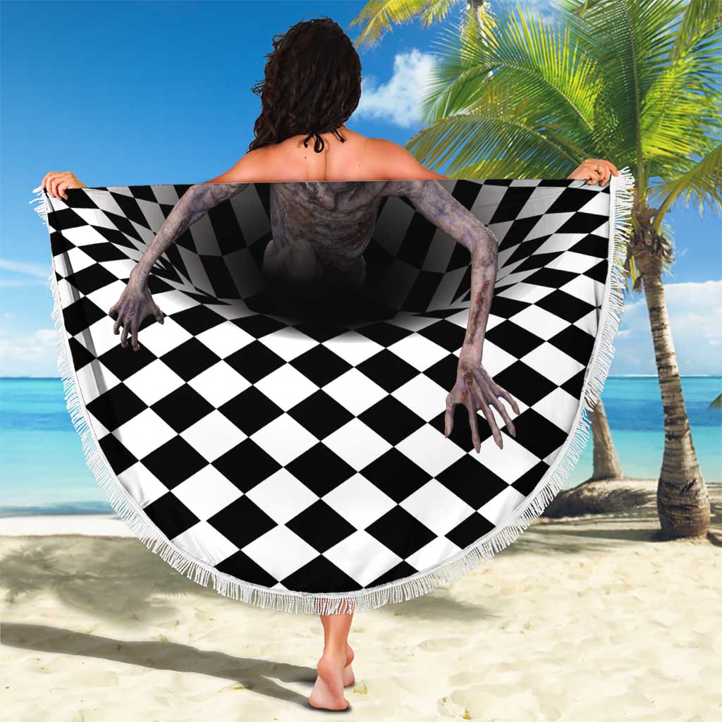 3D Illusion Horror Halloween Beach Blanket Horrible Scary Zombie - Wonder Print Shop