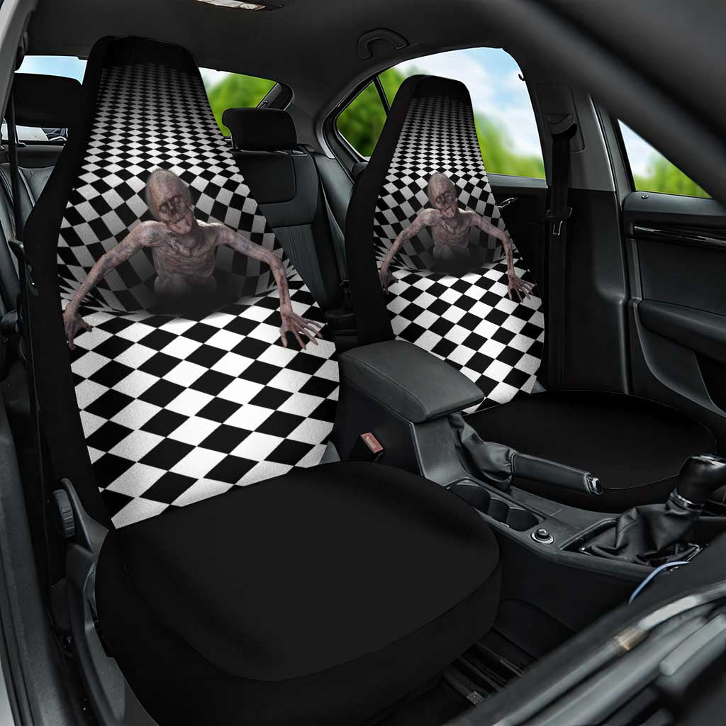 3D Illusion Horror Halloween Car Seat Cover Horrible Scary Zombie - Wonder Print Shop
