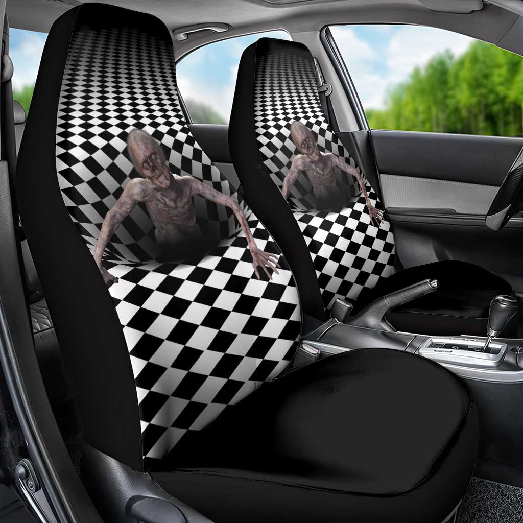 3D Illusion Horror Halloween Car Seat Cover Horrible Scary Zombie - Wonder Print Shop