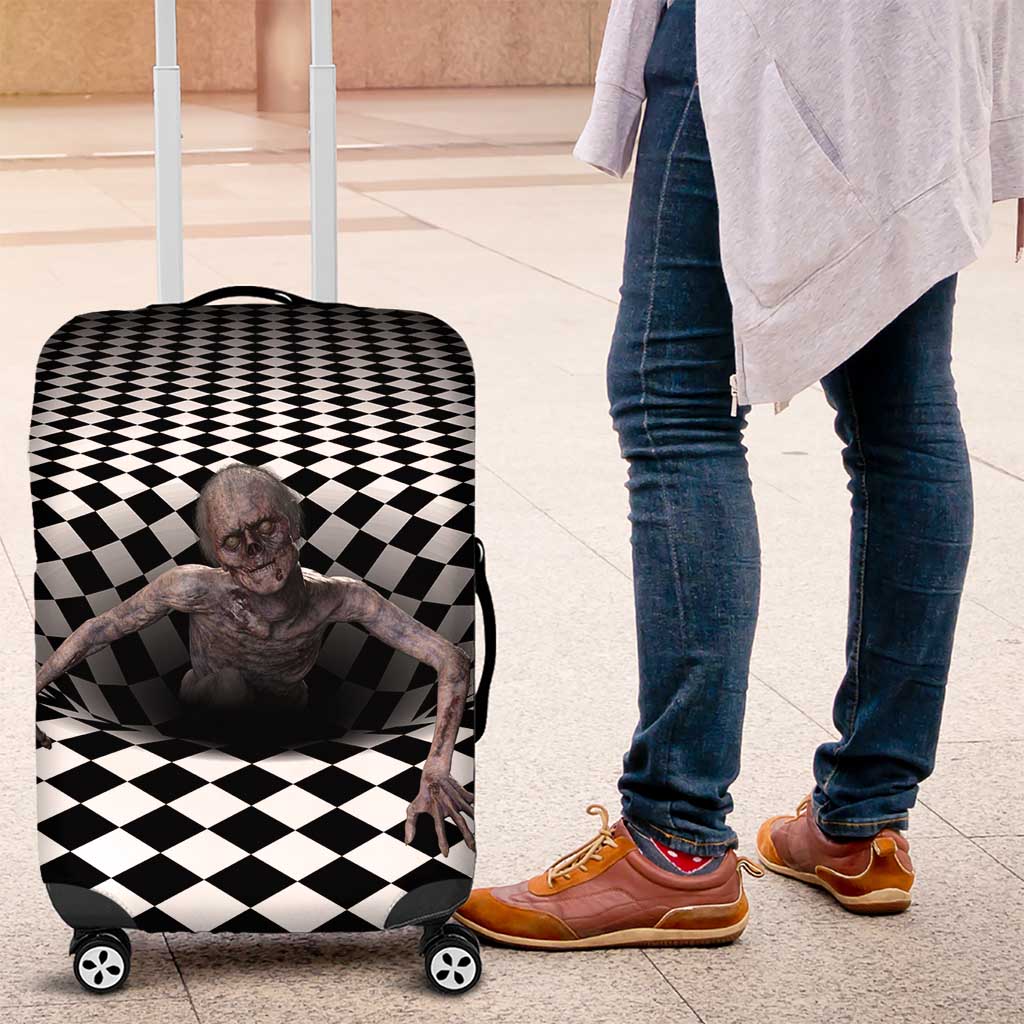3D Illusion Horror Halloween Luggage Cover Horrible Scary Zombie - Wonder Print Shop