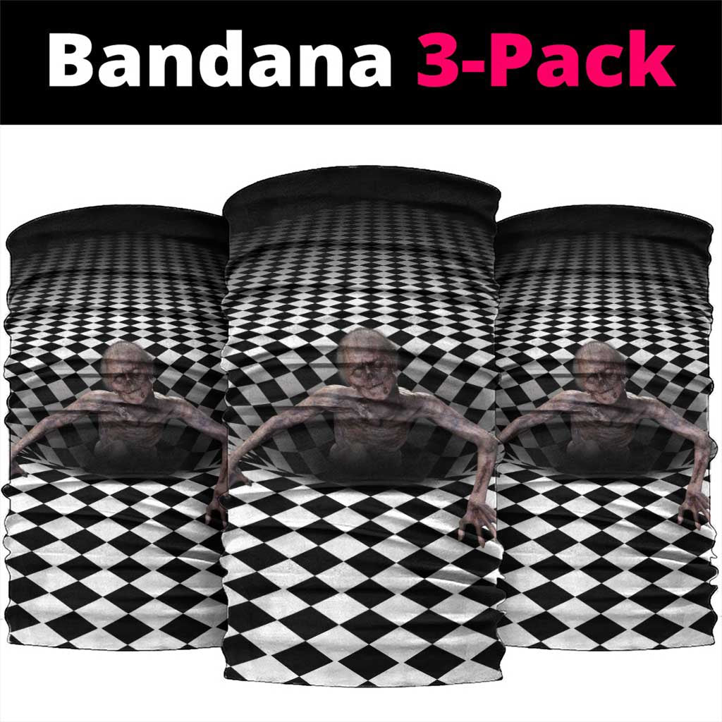 3D Illusion Horror Halloween Neck Gaiter Horrible Scary Zombie - Wonder Print Shop