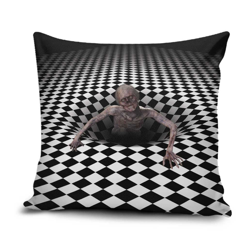 3D Illusion Horror Halloween Pillow Cover Horrible Scary Zombie - Wonder Print Shop