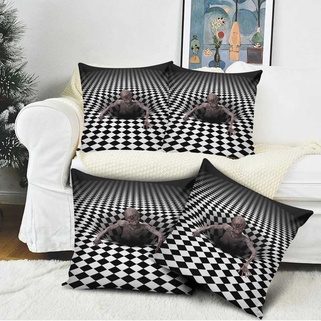 3D Illusion Horror Halloween Pillow Cover Horrible Scary Zombie - Wonder Print Shop