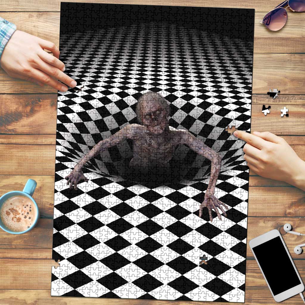 3D Illusion Horror Halloween Puzzle Horrible Scary Zombie - Wonder Print Shop