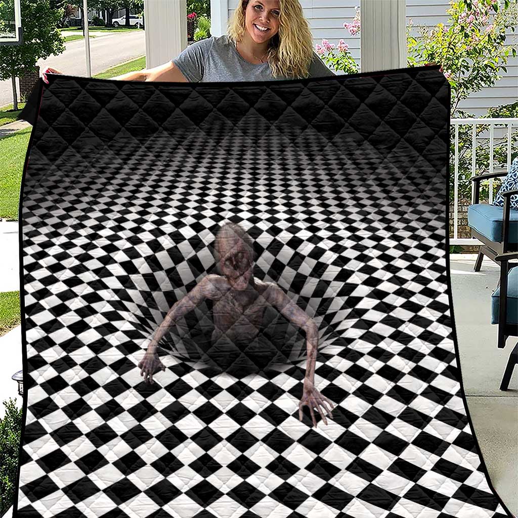 3D Illusion Horror Halloween Quilt Horrible Scary Zombie - Wonder Print Shop