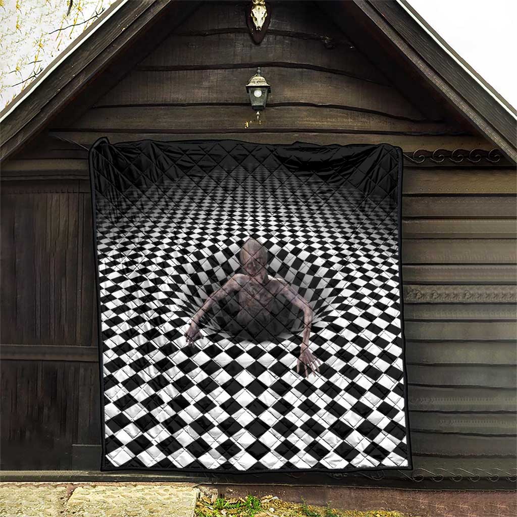 3D Illusion Horror Halloween Quilt Horrible Scary Zombie - Wonder Print Shop