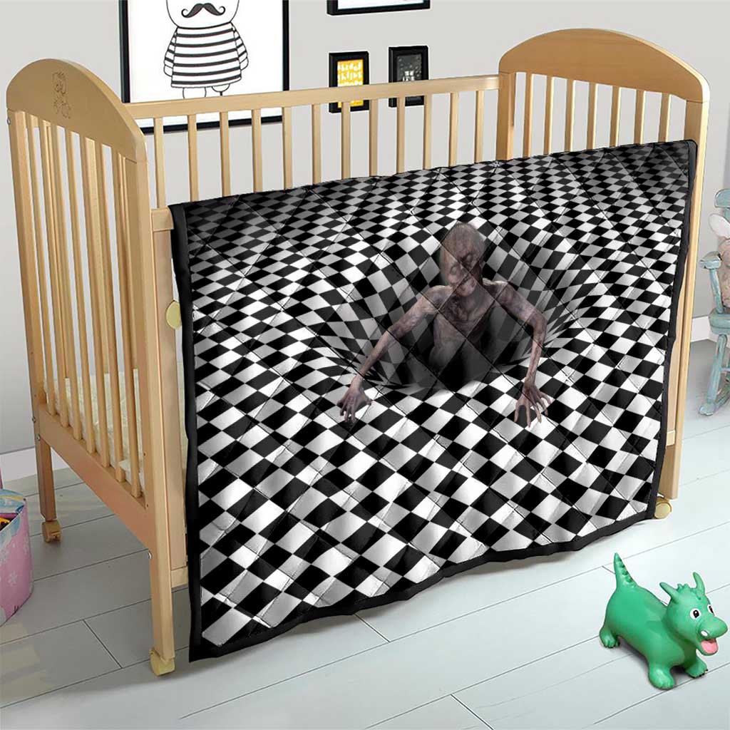 3D Illusion Horror Halloween Quilt Horrible Scary Zombie - Wonder Print Shop