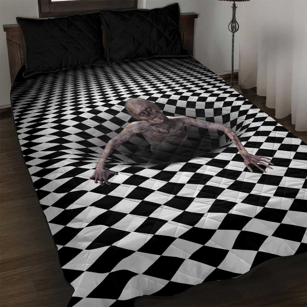 3D Illusion Horror Halloween Quilt Bed Set Horrible Scary Zombie - Wonder Print Shop