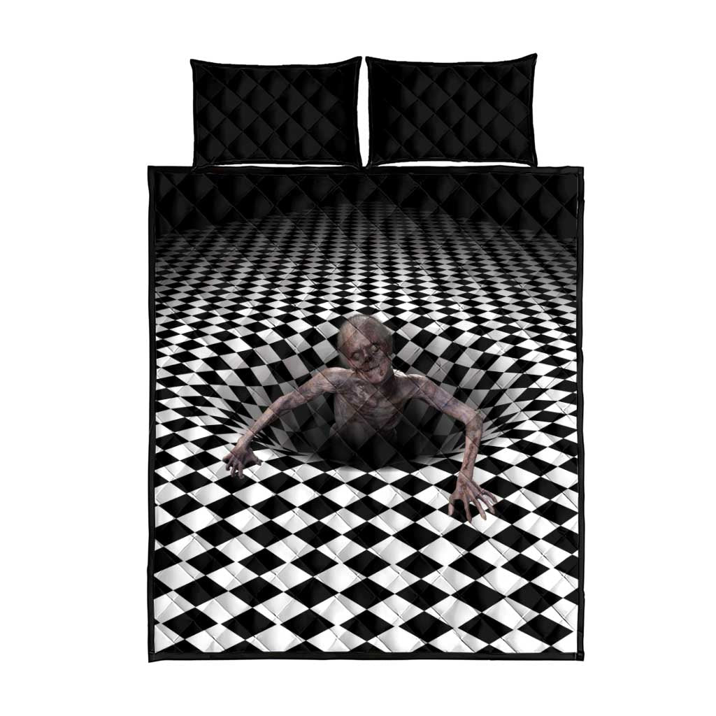 3D Illusion Horror Halloween Quilt Bed Set Horrible Scary Zombie - Wonder Print Shop