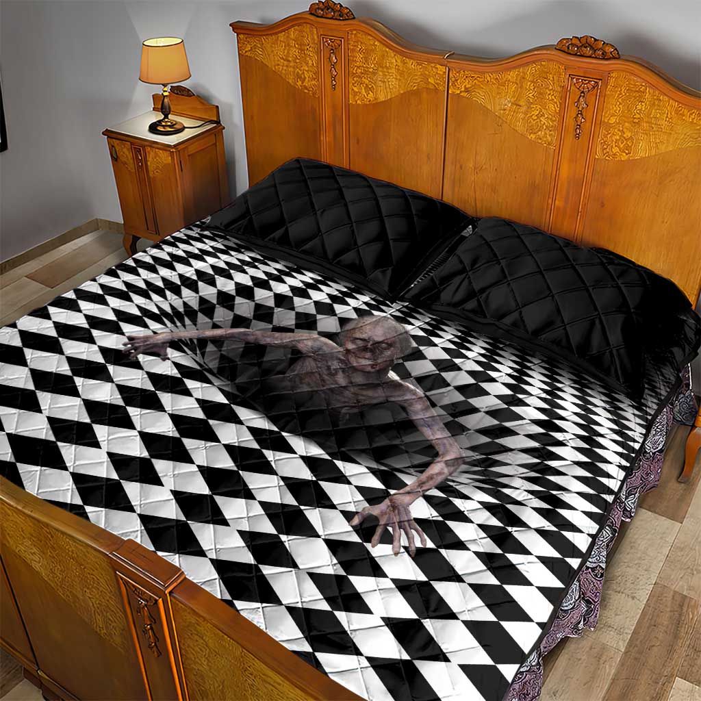 3D Illusion Horror Halloween Quilt Bed Set Horrible Scary Zombie - Wonder Print Shop