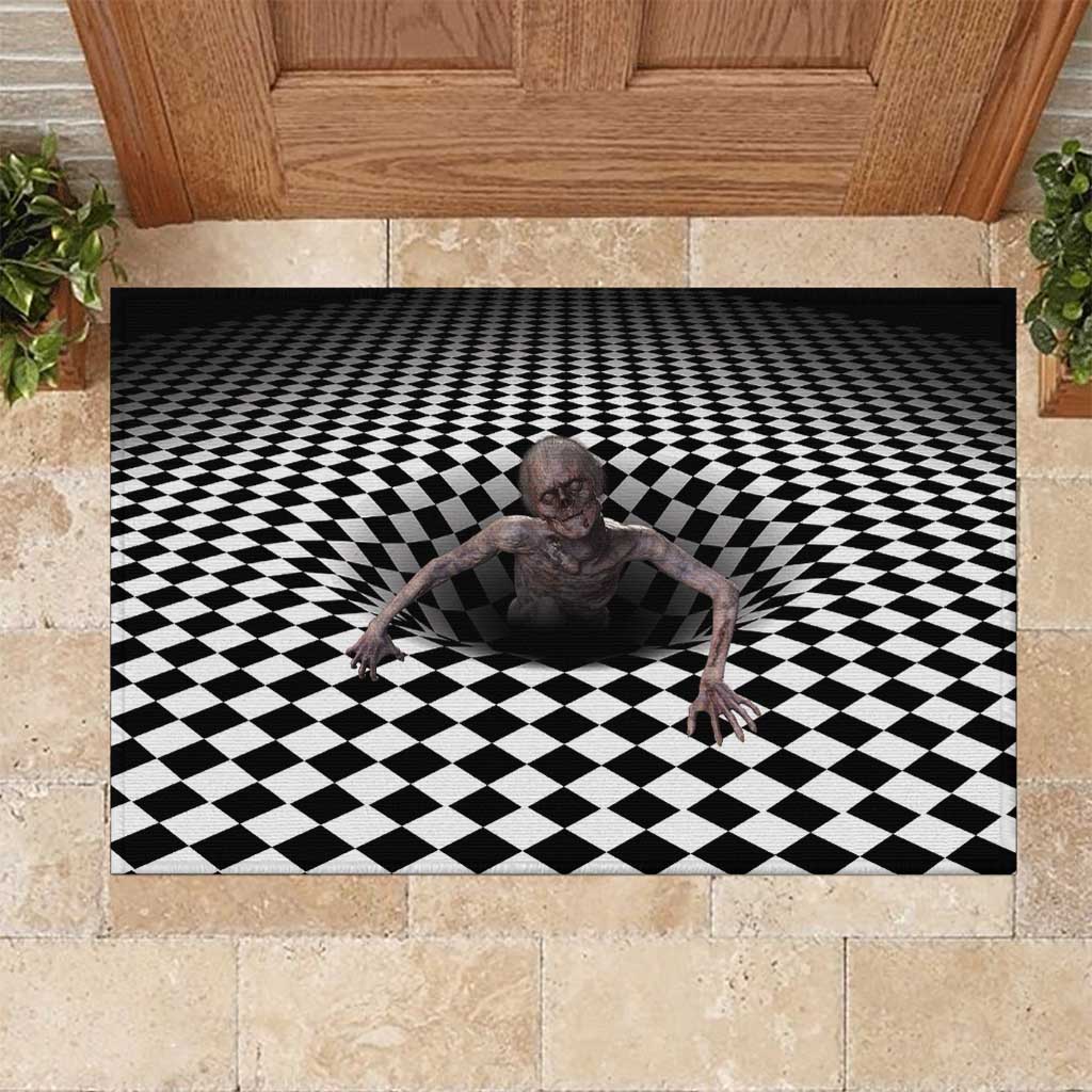 3D Illusion Horror Halloween Rubber Doormat Horrible Scary Zombie - Wonder Print Shop