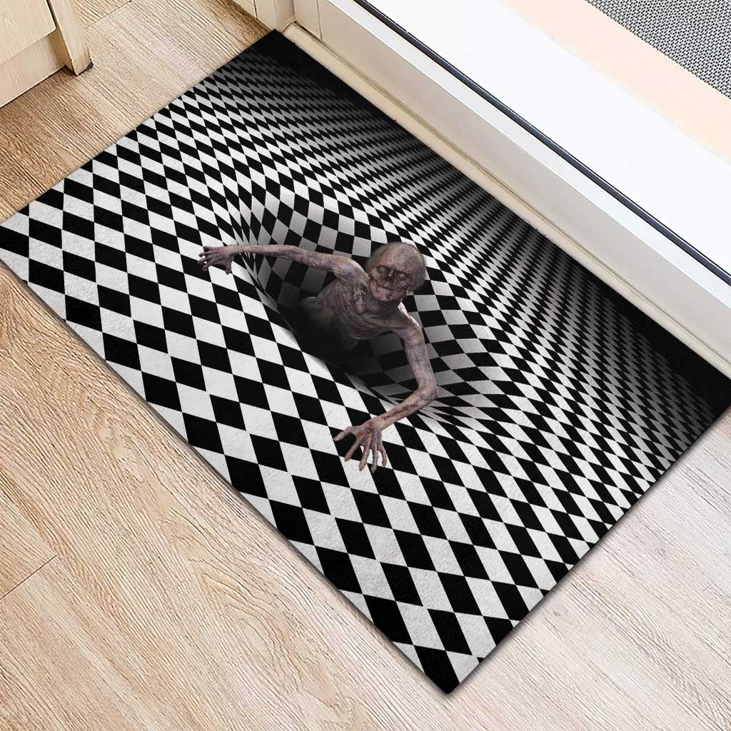 3D Illusion Horror Halloween Rubber Doormat Horrible Scary Zombie - Wonder Print Shop