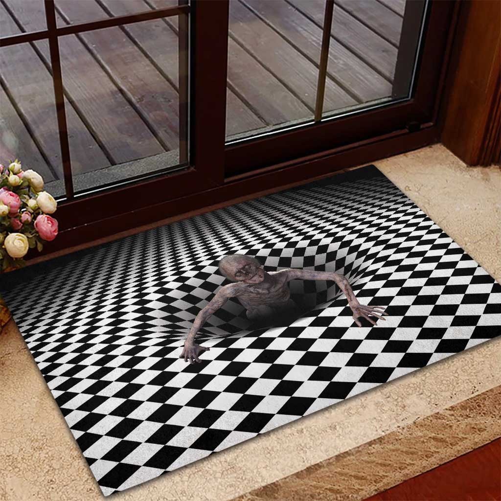 3D Illusion Horror Halloween Rubber Doormat Horrible Scary Zombie - Wonder Print Shop