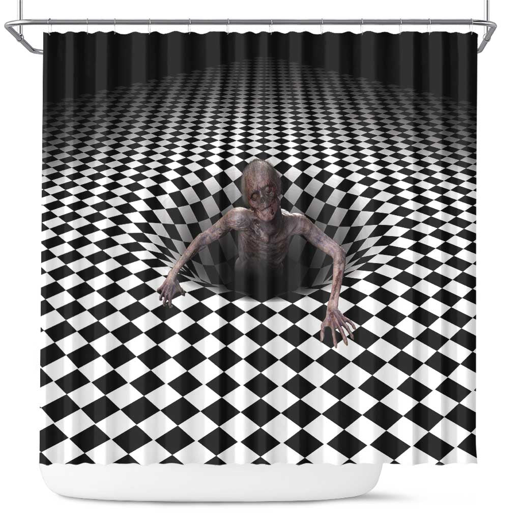 3D Illusion Horror Halloween Shower Curtain Horrible Scary Zombie - Wonder Print Shop