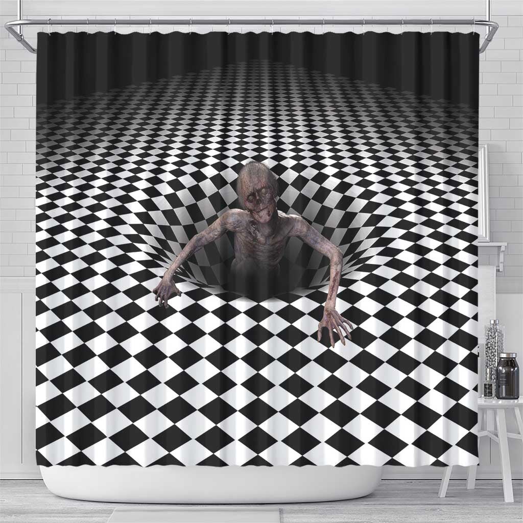 3D Illusion Horror Halloween Shower Curtain Horrible Scary Zombie - Wonder Print Shop