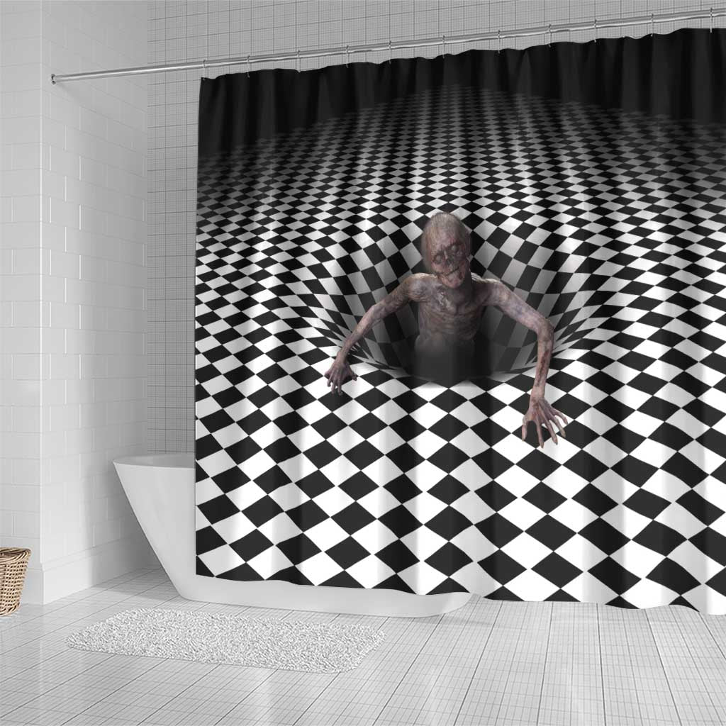 3D Illusion Horror Halloween Shower Curtain Horrible Scary Zombie - Wonder Print Shop