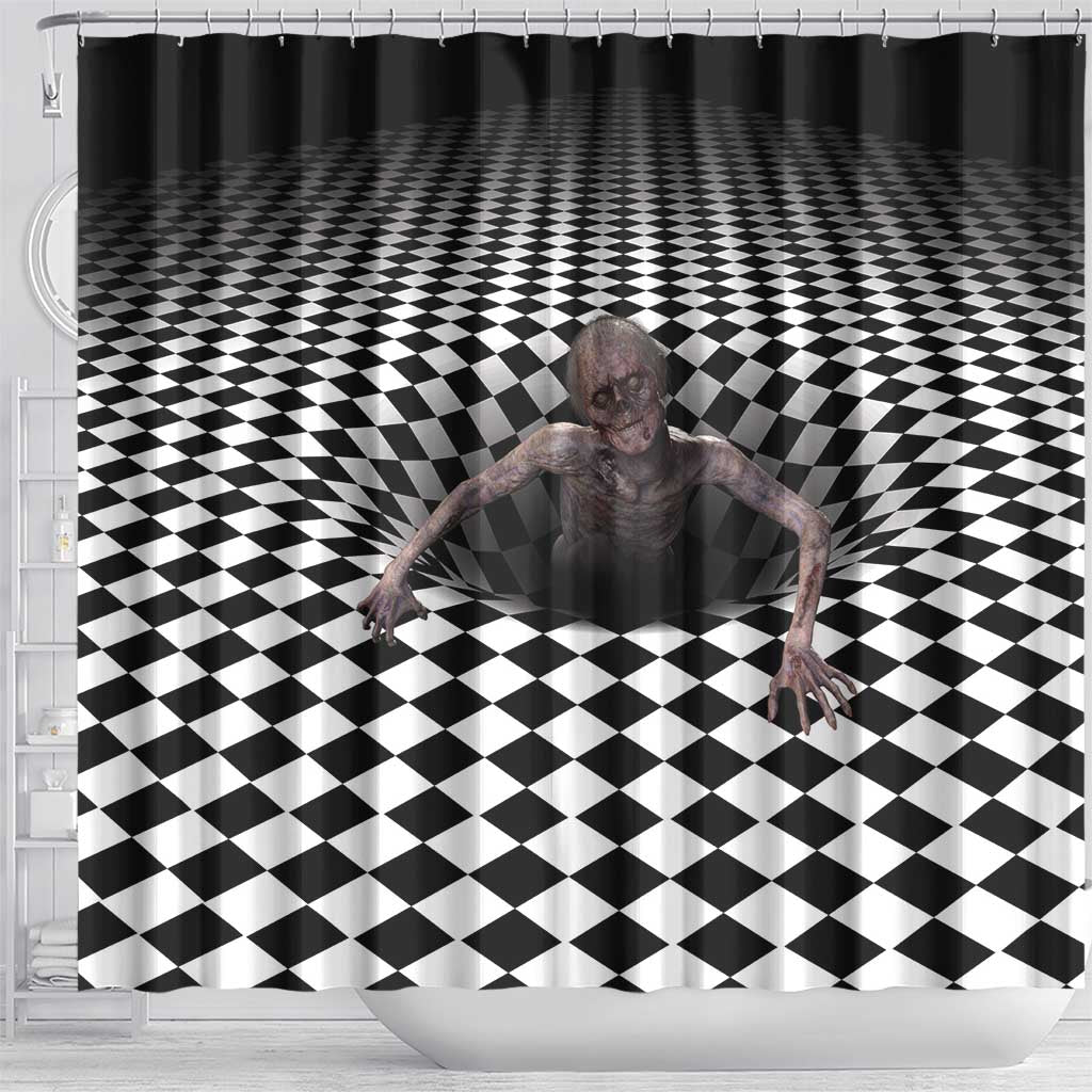 3D Illusion Horror Halloween Shower Curtain Horrible Scary Zombie - Wonder Print Shop