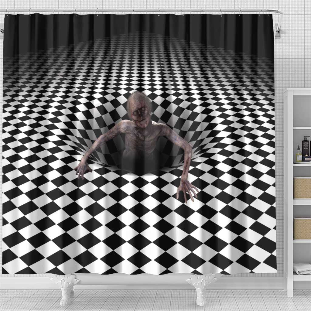 3D Illusion Horror Halloween Shower Curtain Horrible Scary Zombie - Wonder Print Shop