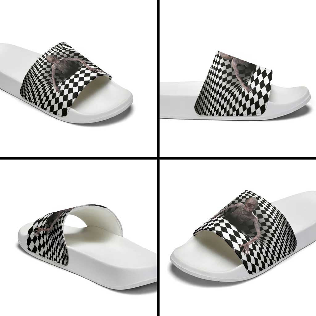3D Illusion Horror Halloween Slide Sandals Horrible Scary Zombie - Wonder Print Shop