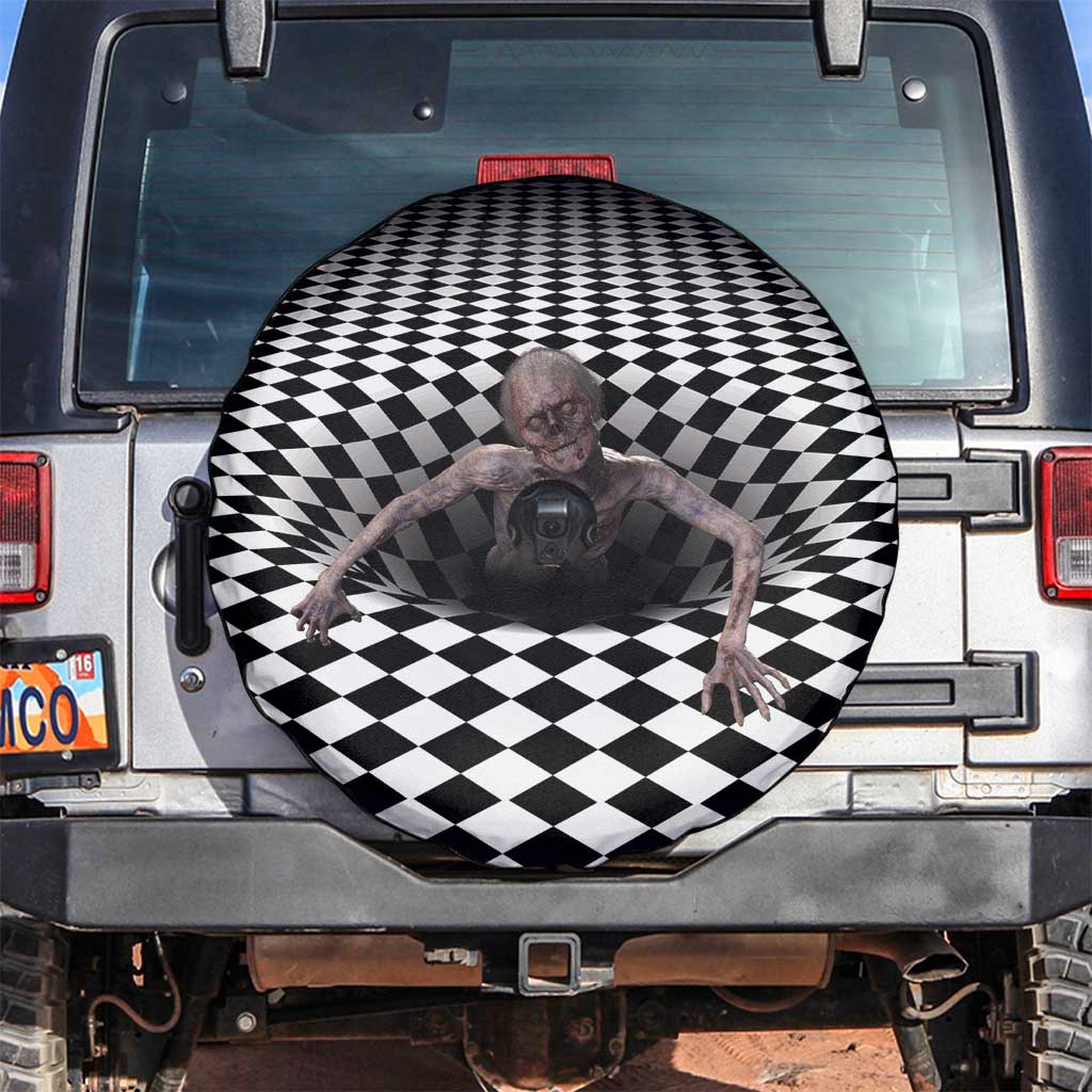 3D Illusion Horror Halloween Spare Tire Cover Horrible Scary Zombie - Wonder Print Shop