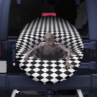 3D Illusion Horror Halloween Spare Tire Cover Horrible Scary Zombie - Wonder Print Shop
