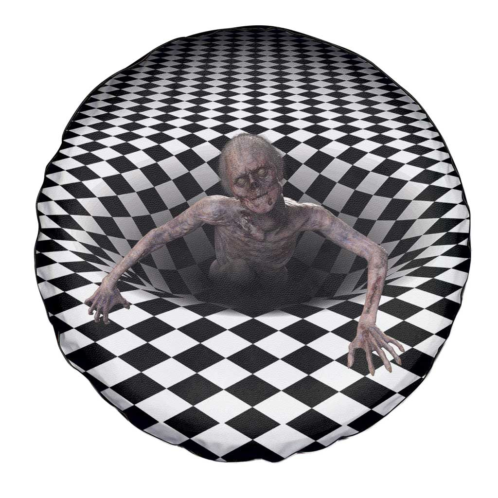 3D Illusion Horror Halloween Spare Tire Cover Horrible Scary Zombie - Wonder Print Shop