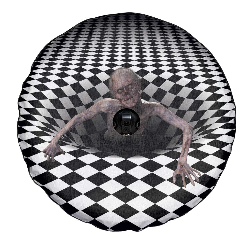 3D Illusion Horror Halloween Spare Tire Cover Horrible Scary Zombie - Wonder Print Shop