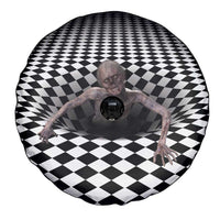 3D Illusion Horror Halloween Spare Tire Cover Horrible Scary Zombie - Wonder Print Shop