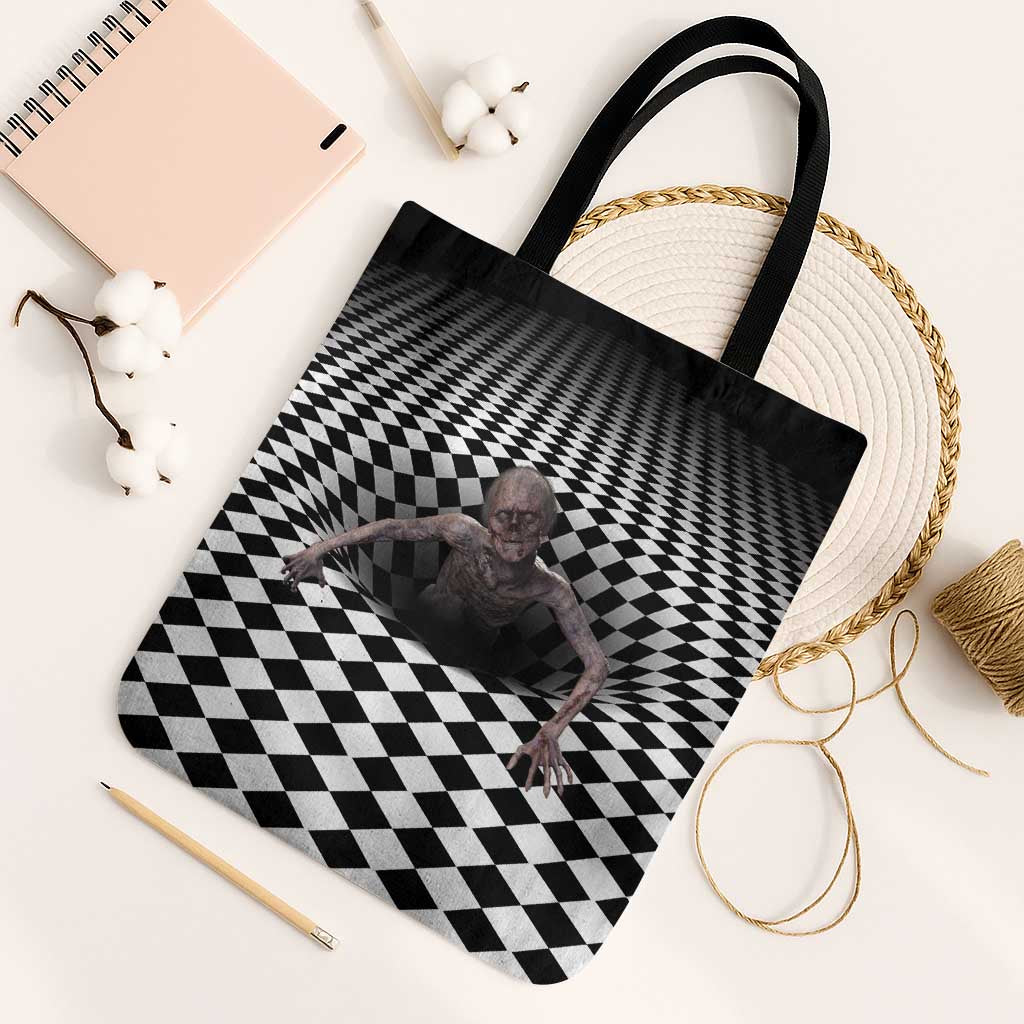 3D Illusion Horror Halloween Tote Bag Horrible Scary Zombie - Wonder Print Shop